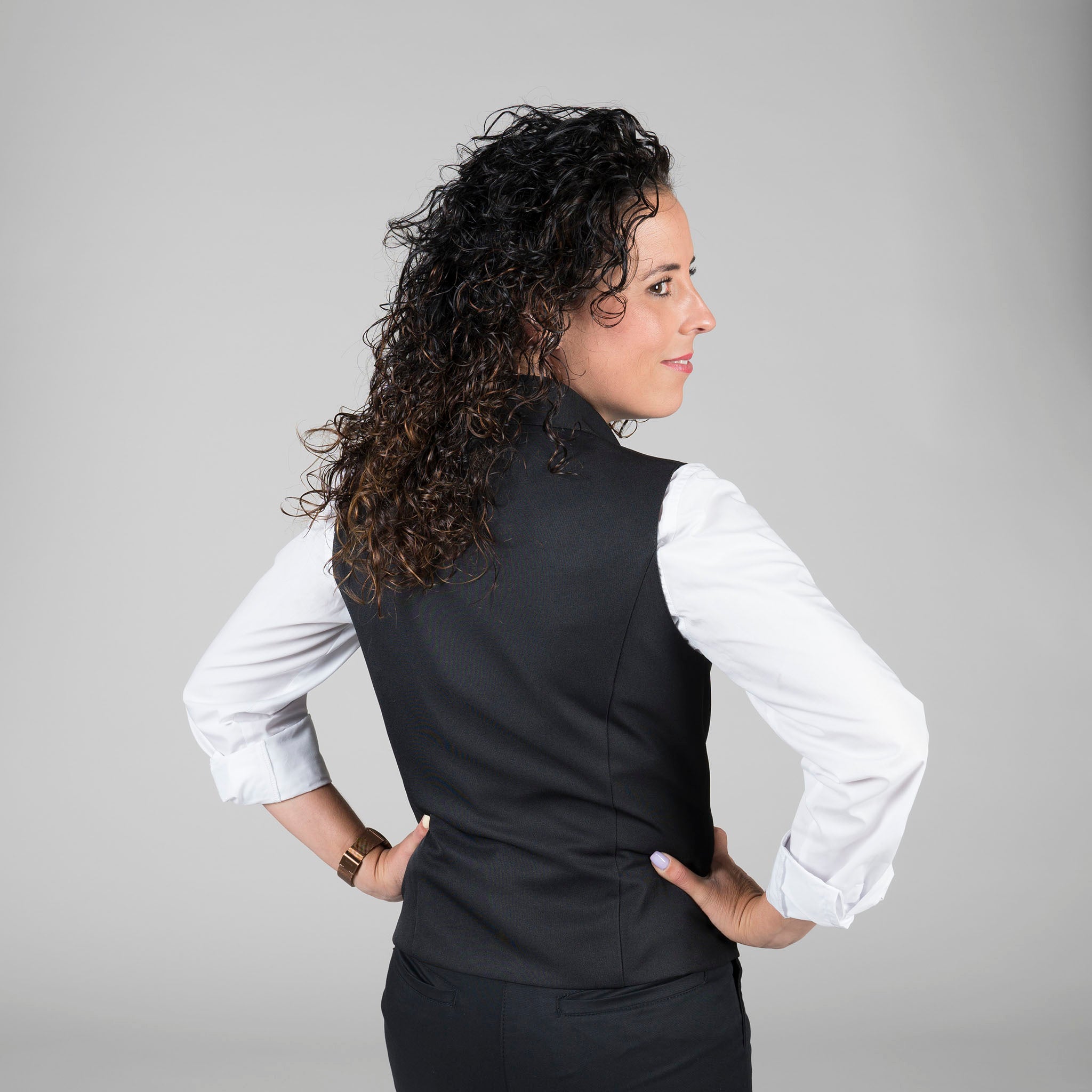 Gary's Smoking gilet de travail femme noir élégant