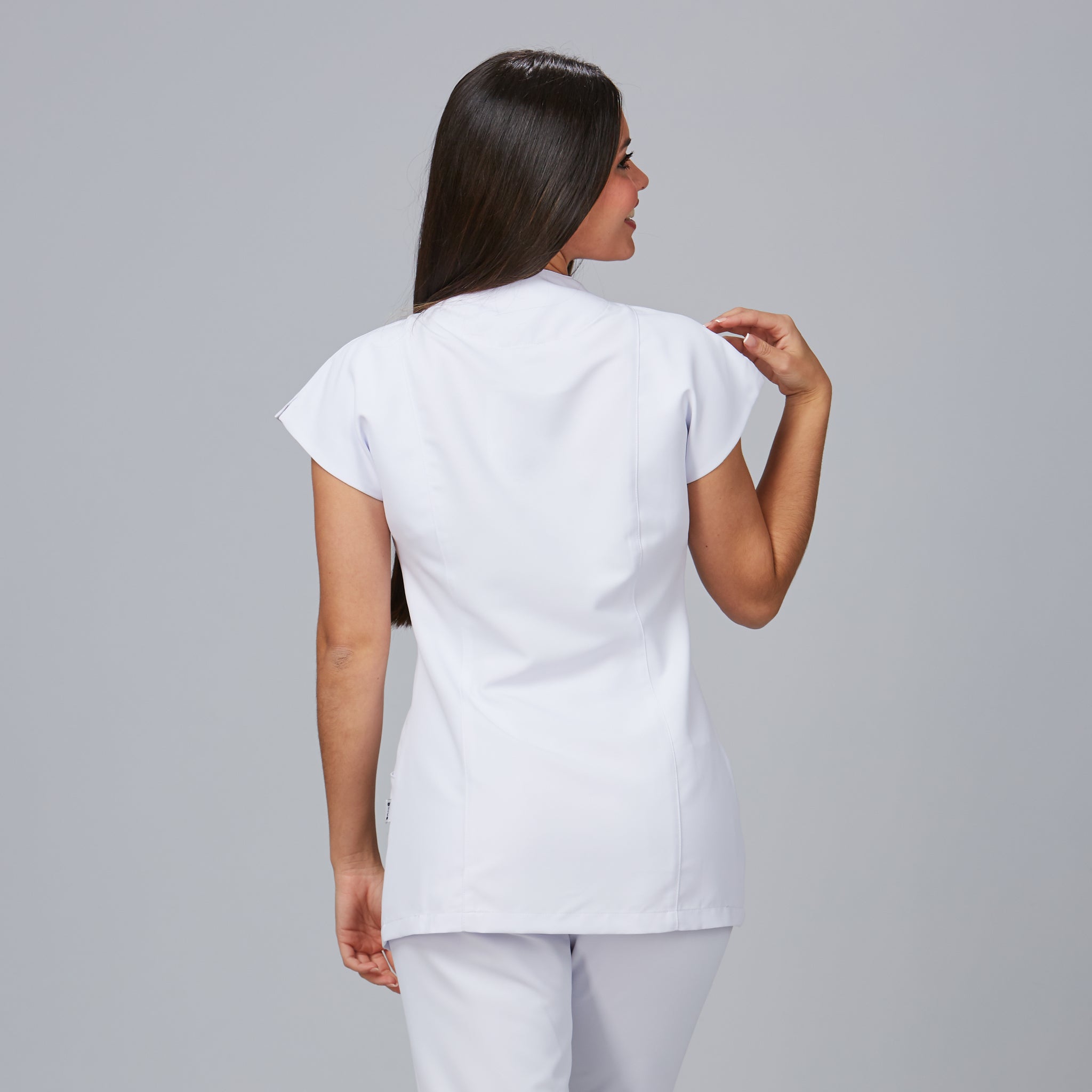 Gary's Corcega Blouse Médicale Femme Blanc Microfibre