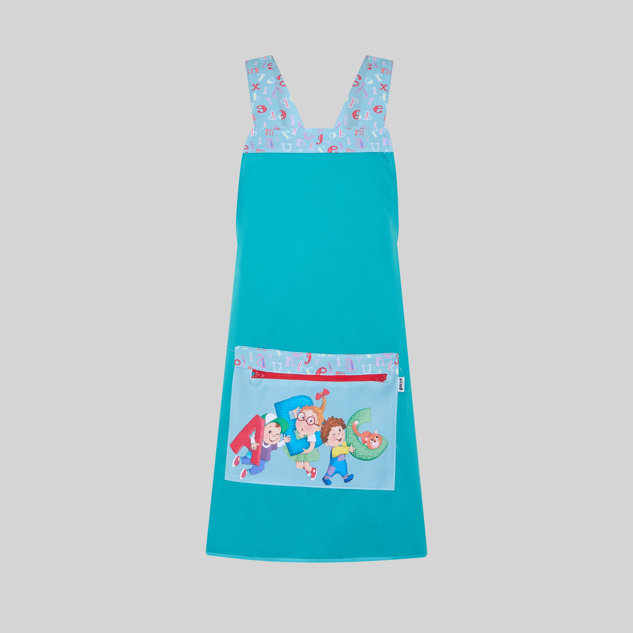 Gary's ABC tabard enfant vert eau lettres