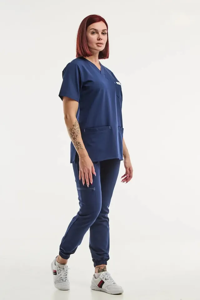 Aelin Slimfit NEW Tenue médicale bleu marine 6 poches