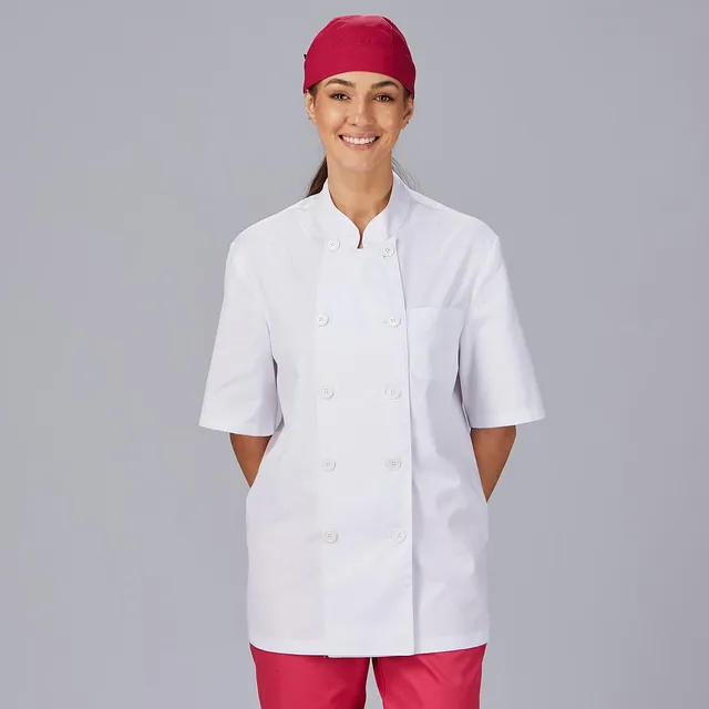 GARY'S Chef veste cuisine unisexe blanche twill