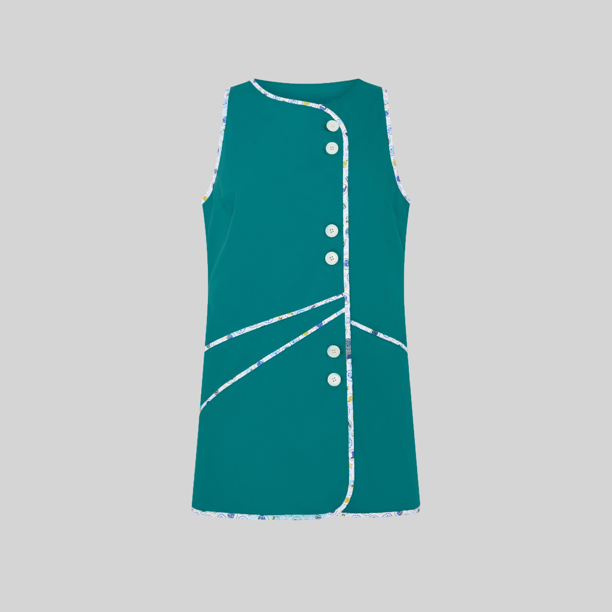Gary's Funkids blouse femme vert eau croisée poches