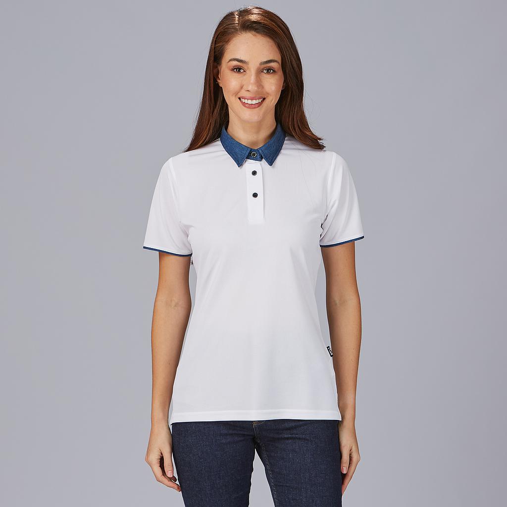 GARY'S Polo Woman Unwashed Denim polo femme noir