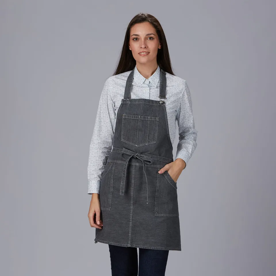 GARY'S Juha tablier bavette denim 68x77 noir
