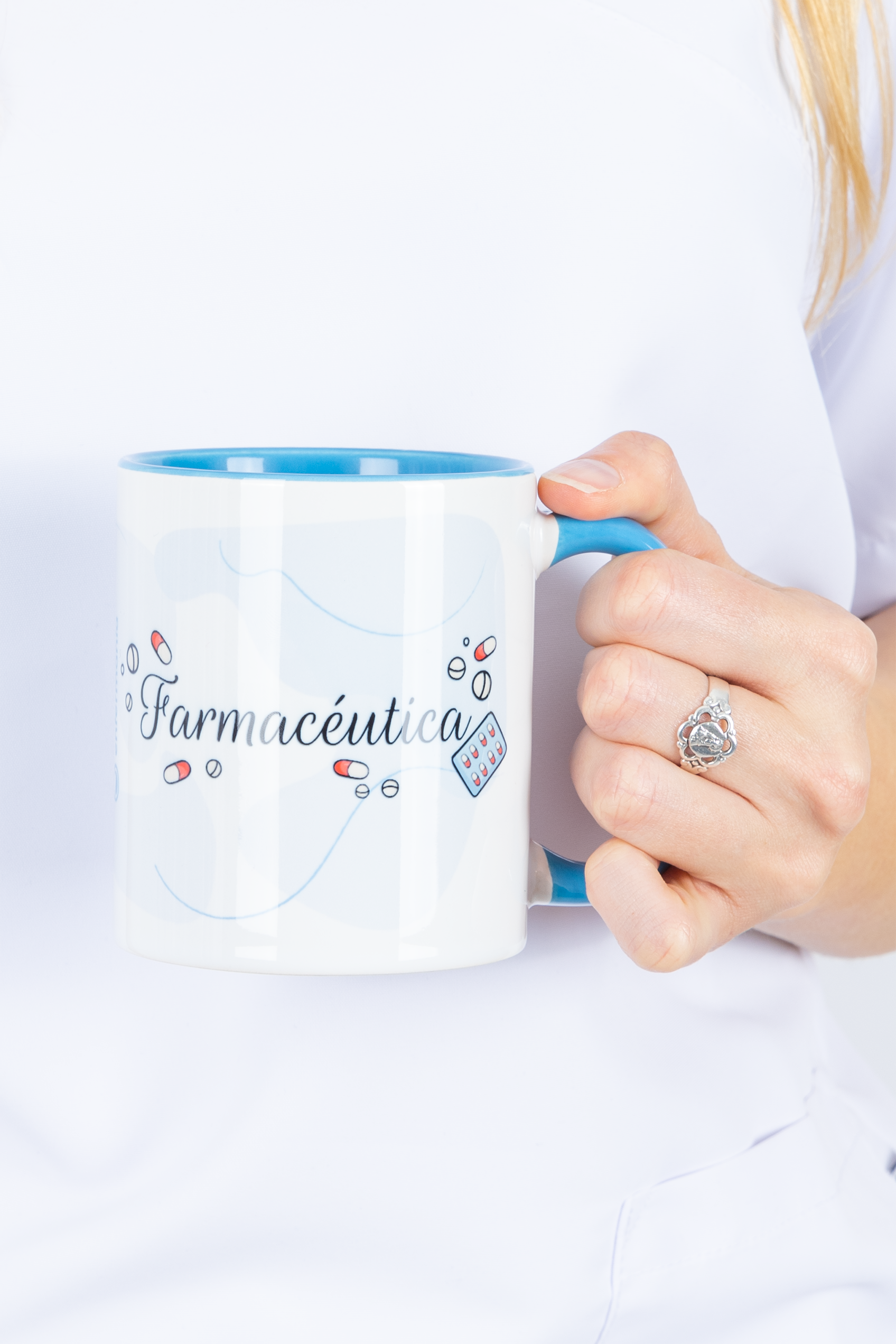 Enfermania taza mug pharmacien bleu 350 ml