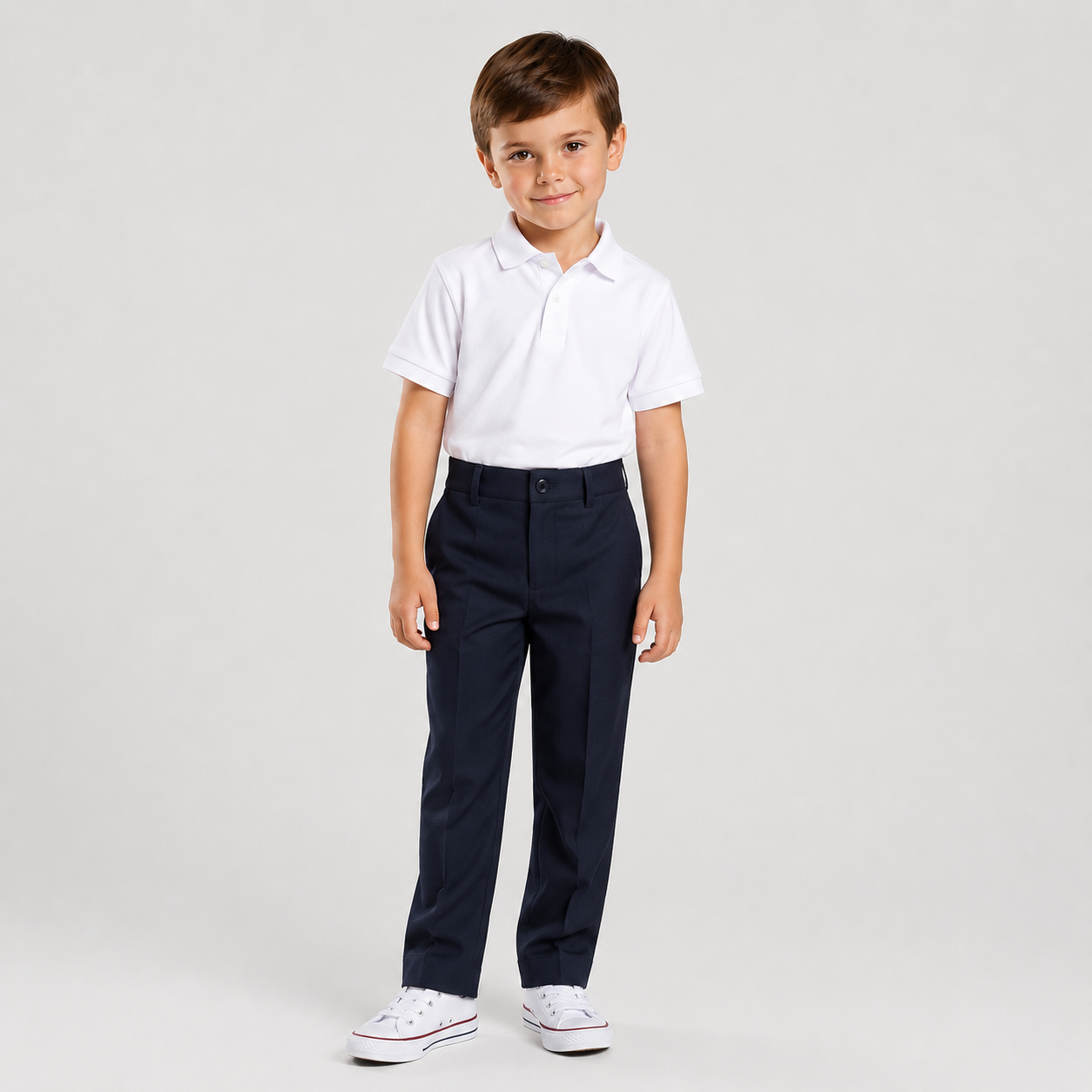 Gary's Pants pantalon écolier enfant gris clair élastique