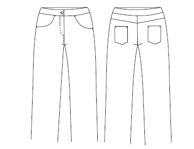 Gary's Jeans pantalon travail femme noir stretch 42