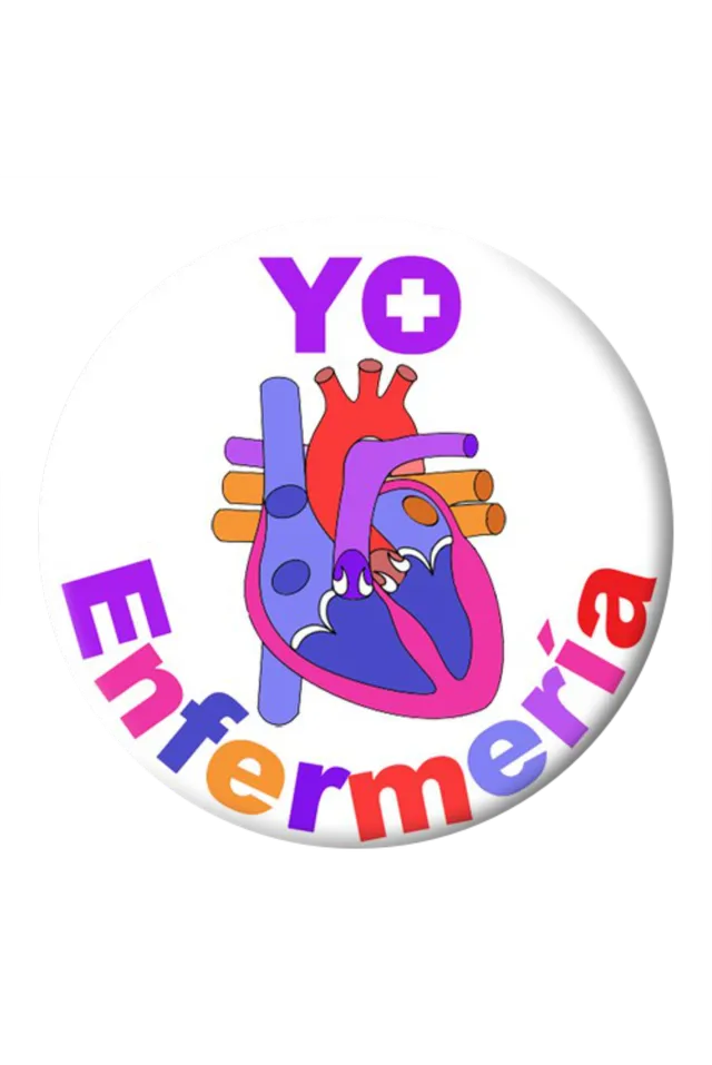Enfermania badge humour cœur pin's 38 mm vêtement sac
