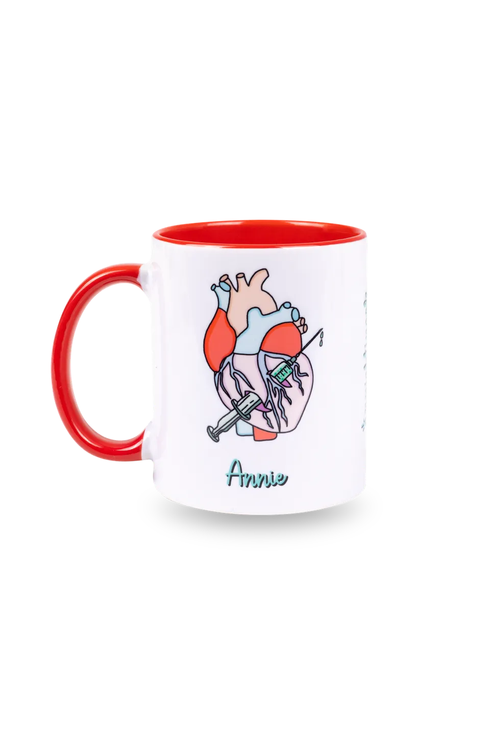 Enfermania Rebelheart tasse céramique rouge personnalisable 350ml
