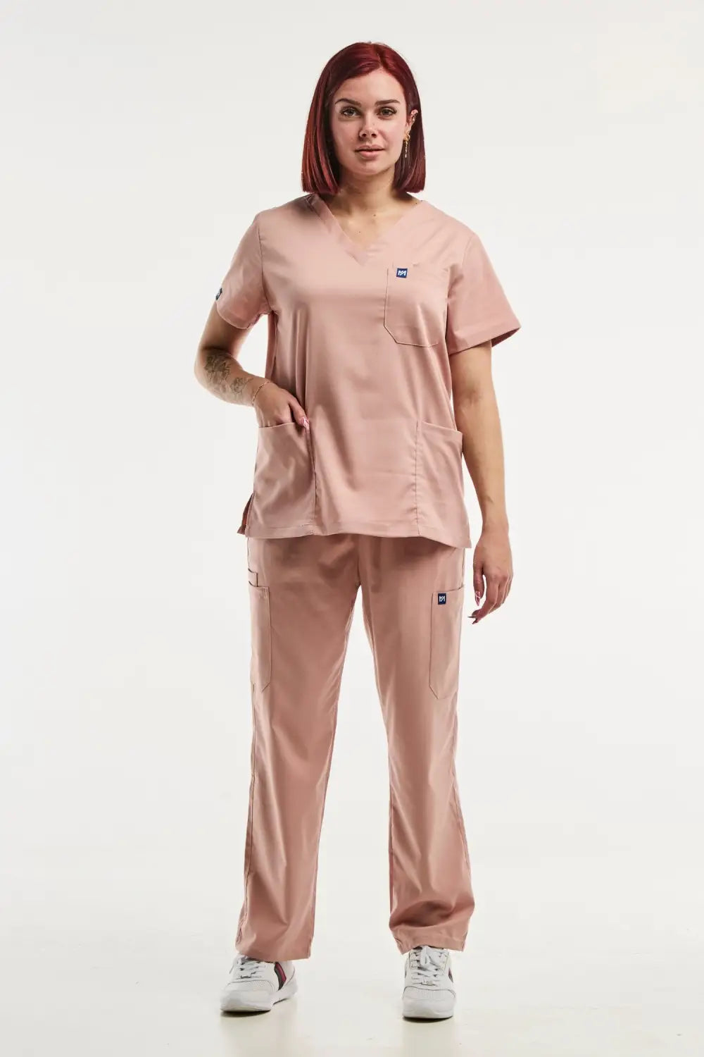 Aelin EMMA tenue médicale Femme Rose clair stretch poches