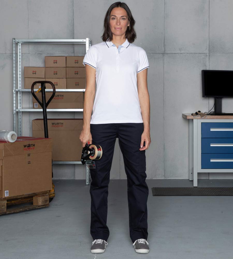 Würth MODYF Office Polo femme blanc XXL tissu jersey
