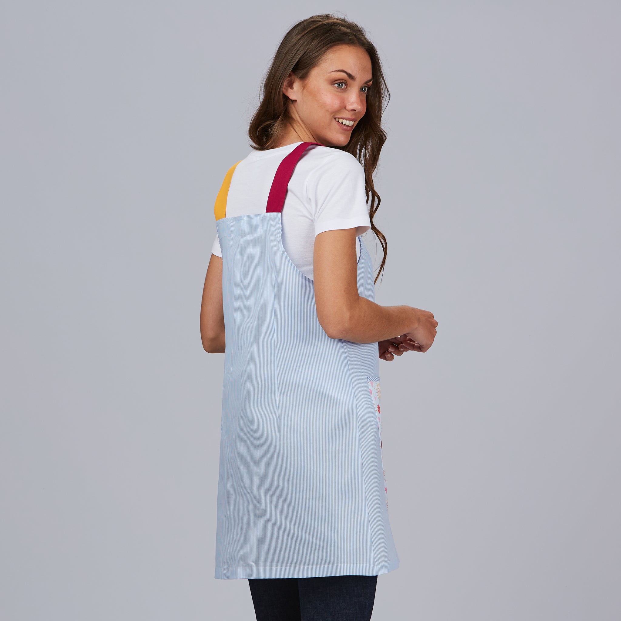 GARY'S Sun chasuble de travail vichy bleu clair 70 cm