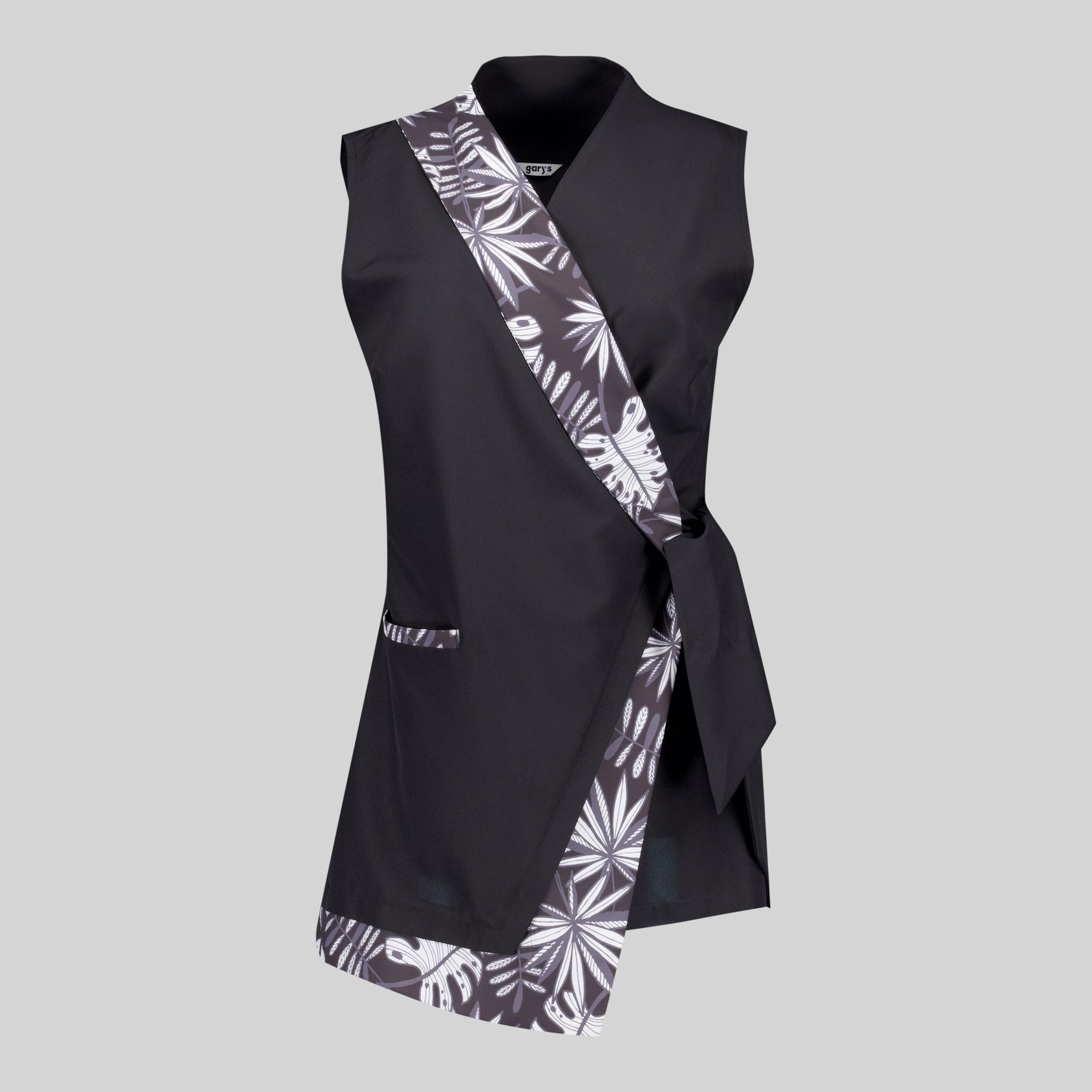 Gary's Ficus Blouse Femme Noir Col Smoking