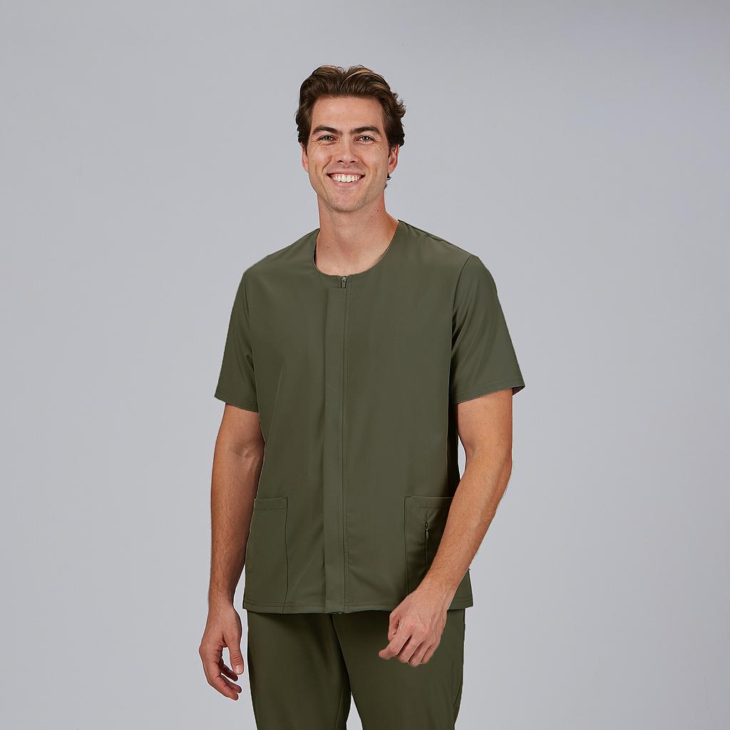 Gary's Joan blouse médicale noire col carré zip taille M