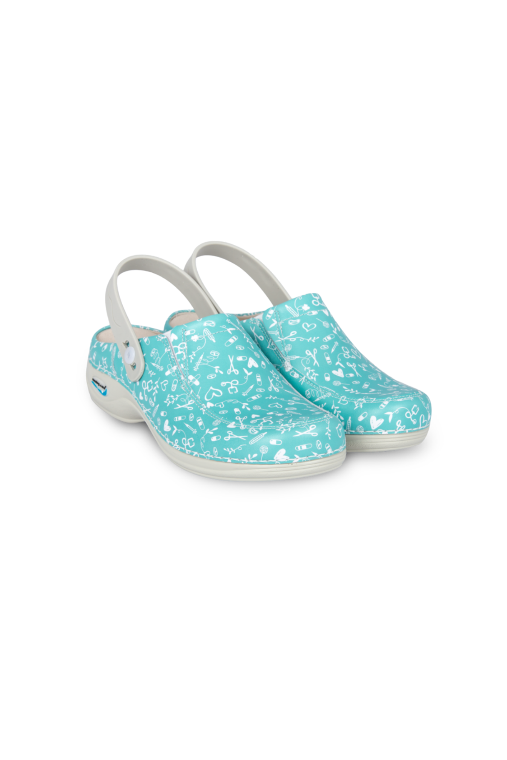 Enfermania Sweet Sabot Médical Cuir Lavable Rose Aqua