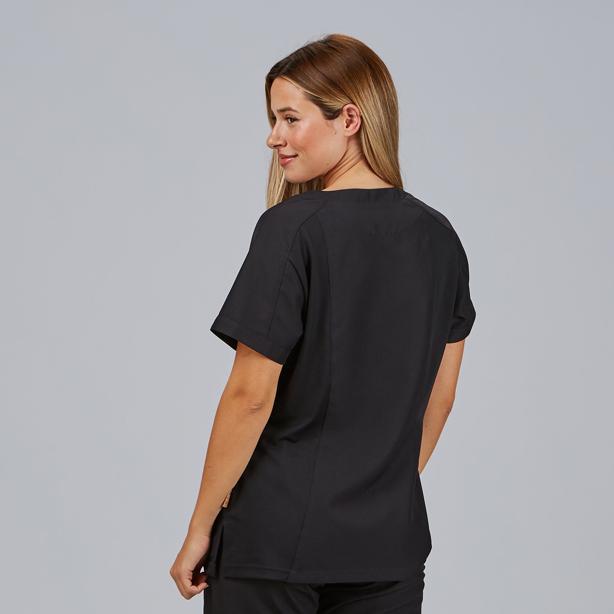GARY'S Raquel blouse femme noire col V 4 poches