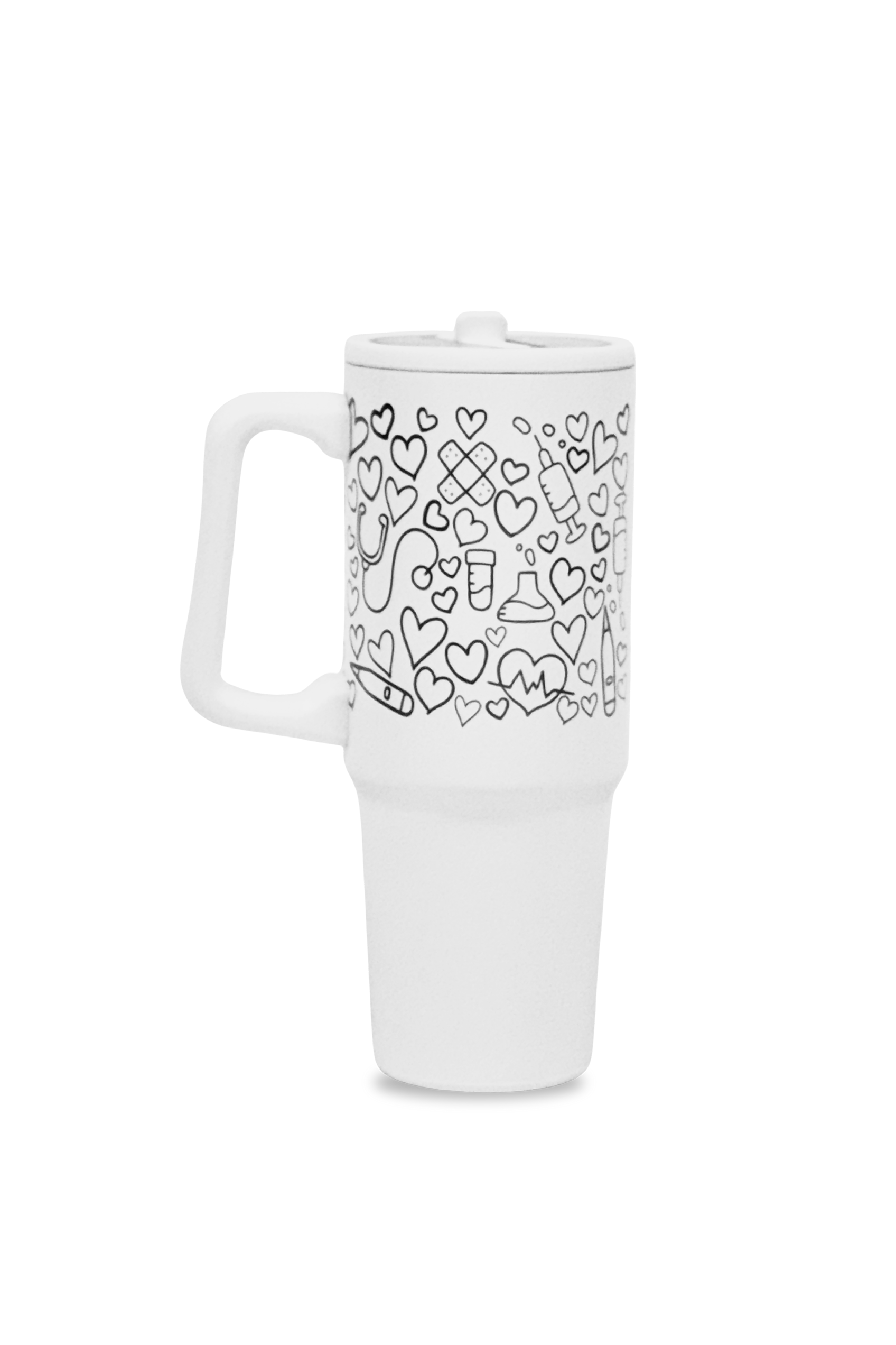 Enfermania gourde isotherme blanche Sweet Cake 870 ml gravée