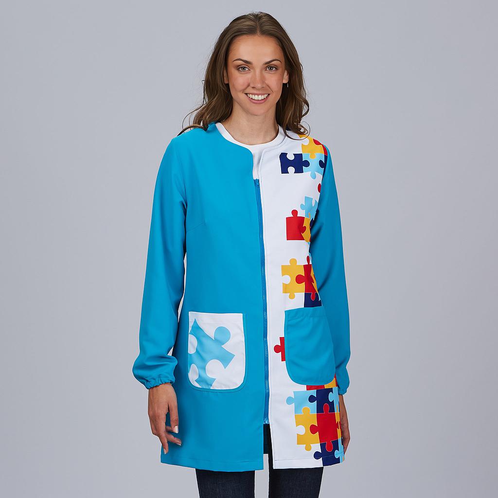 GARY'S Special Autism blouse travail turquoise zip