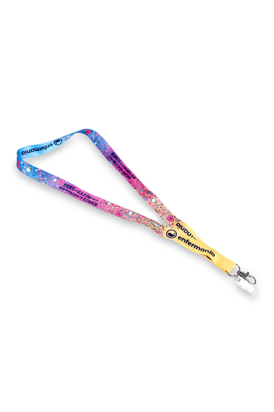 Enfermania Accesorios lanyard tour de cou Colorful badge soignant