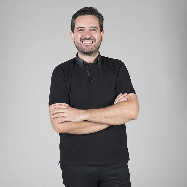 GARY'S Polo Homme Noir Gris Carreaux Manches Courtes