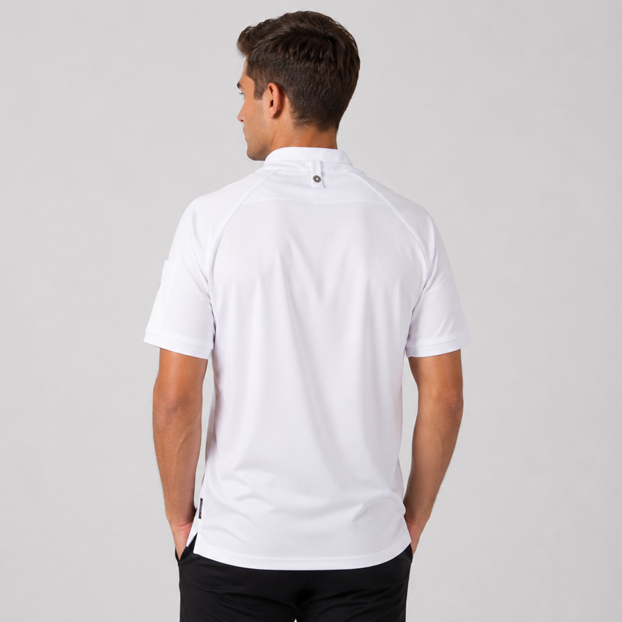 GARY'S Thot polo cuisine unisexe blanc déperlant