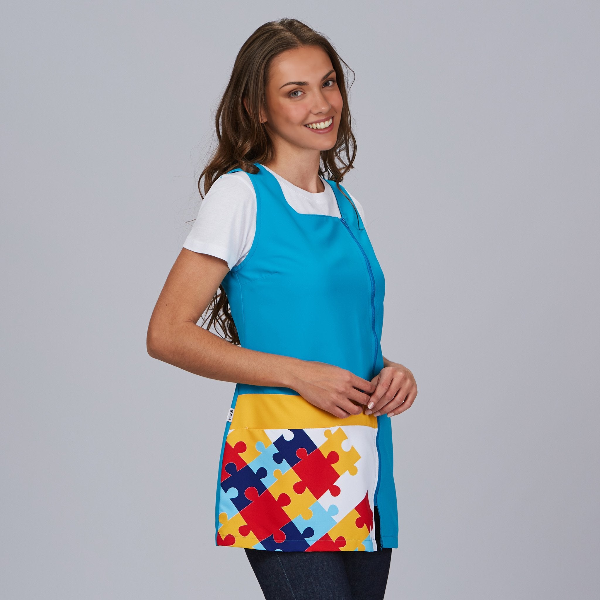 GARY'S Blouse Femme Autisme microfibre turquoise