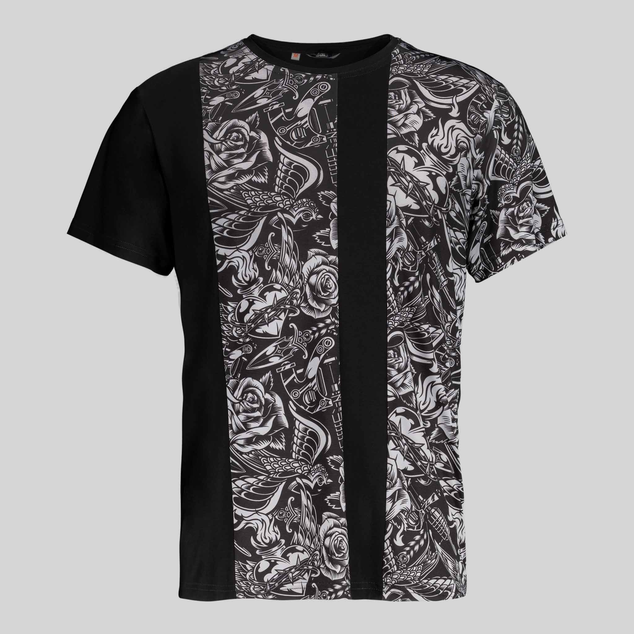 GARY'S Lilo t-shirt homme noir col rond imprimé