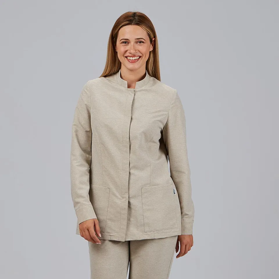 Gary's Blouses Gaia Jasper blouse femme sable manches longues