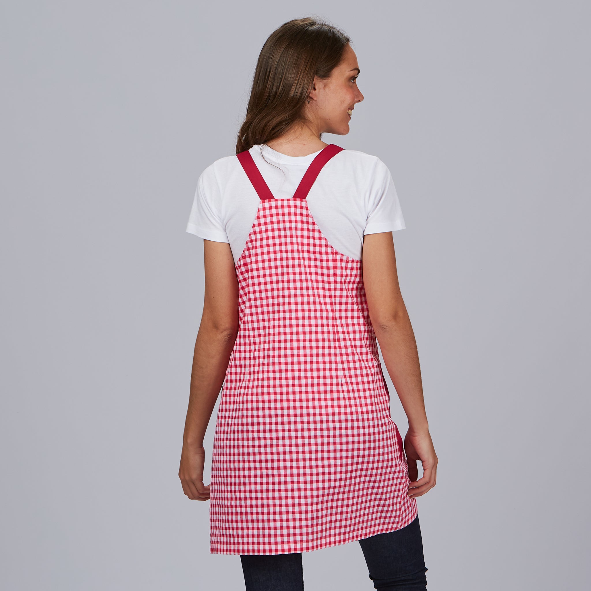 GARY'S Vichy chasuble bambula fuchsia taille S