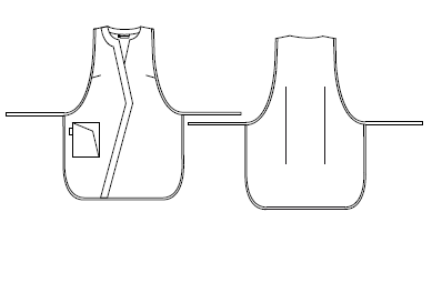 Gary's Chasubles Tabard Mix tablier gris marengo taille unique