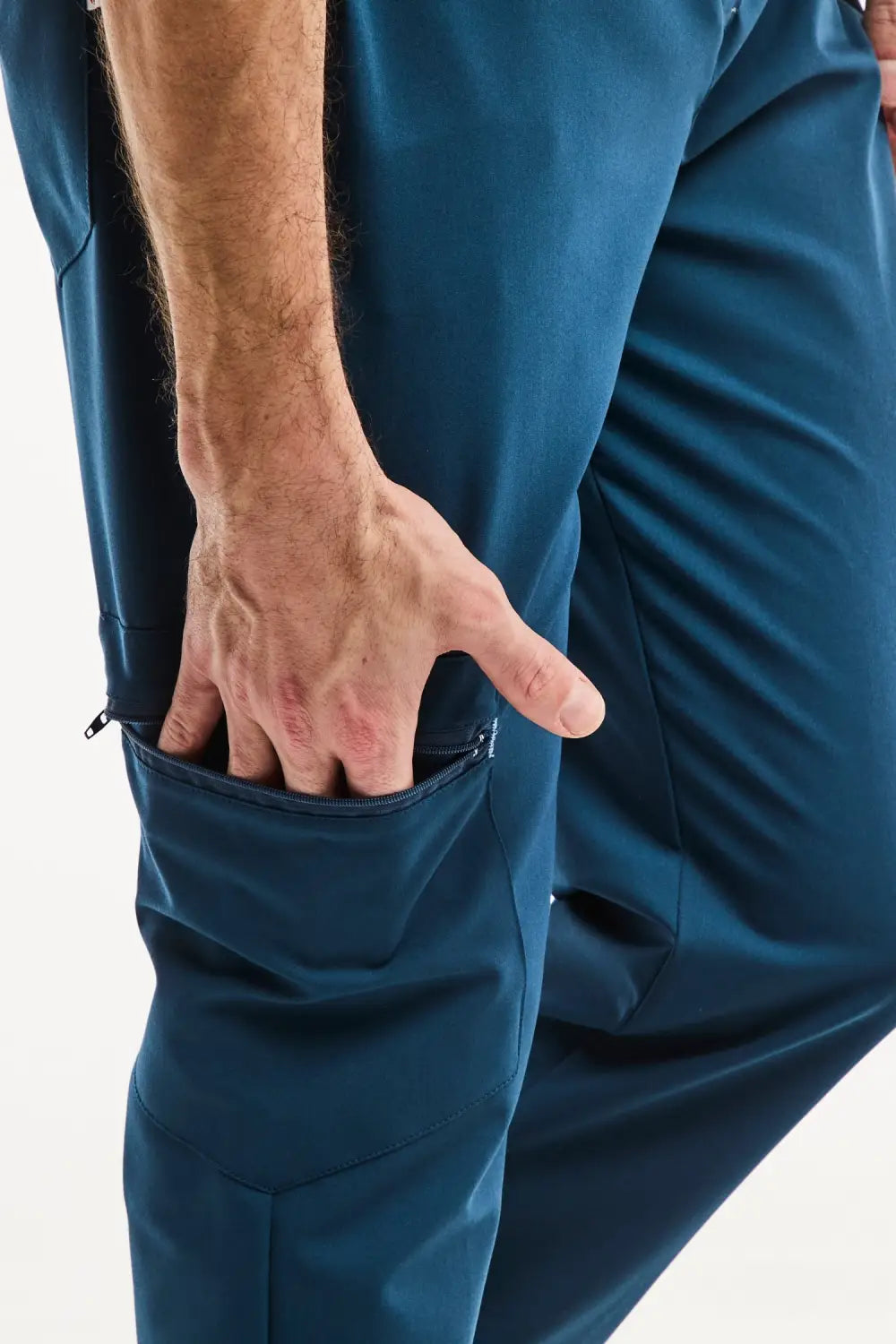 Aelin Slimfit NEW pantalon médical homme bleu turquoise