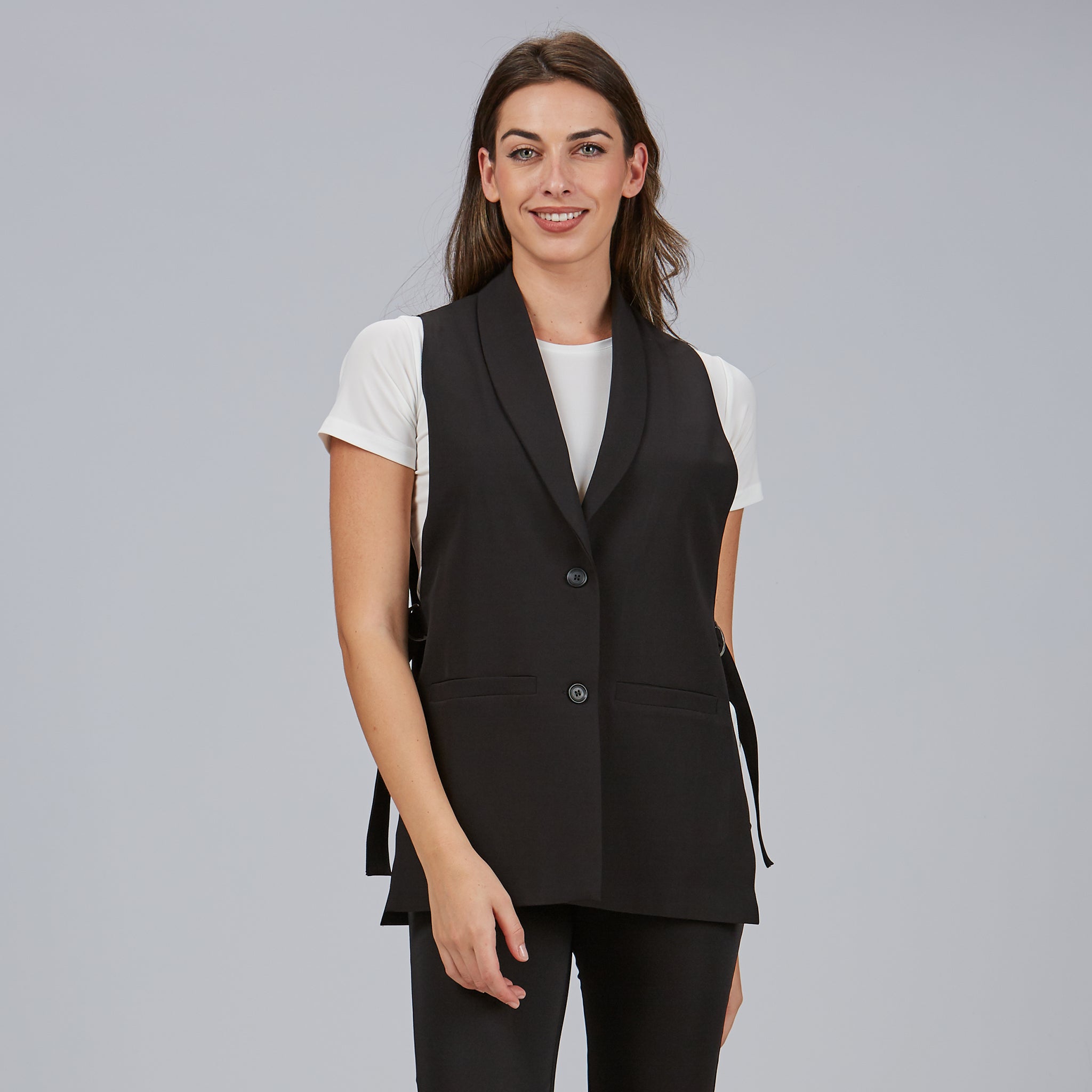 Gary's Morera gilet femme noir col smoking