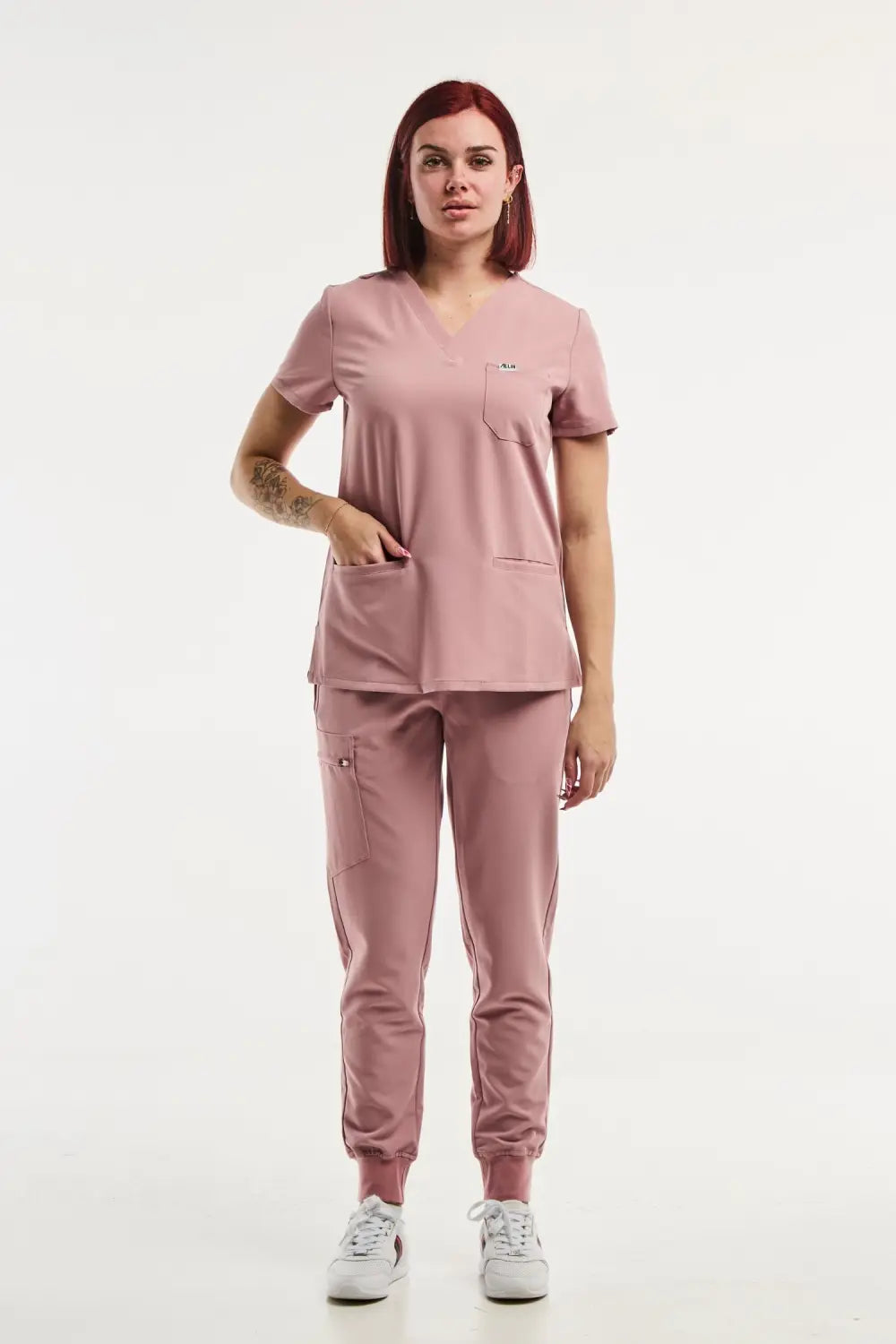 Aelin Paris Tenue Médicale Stretch Femme Rose