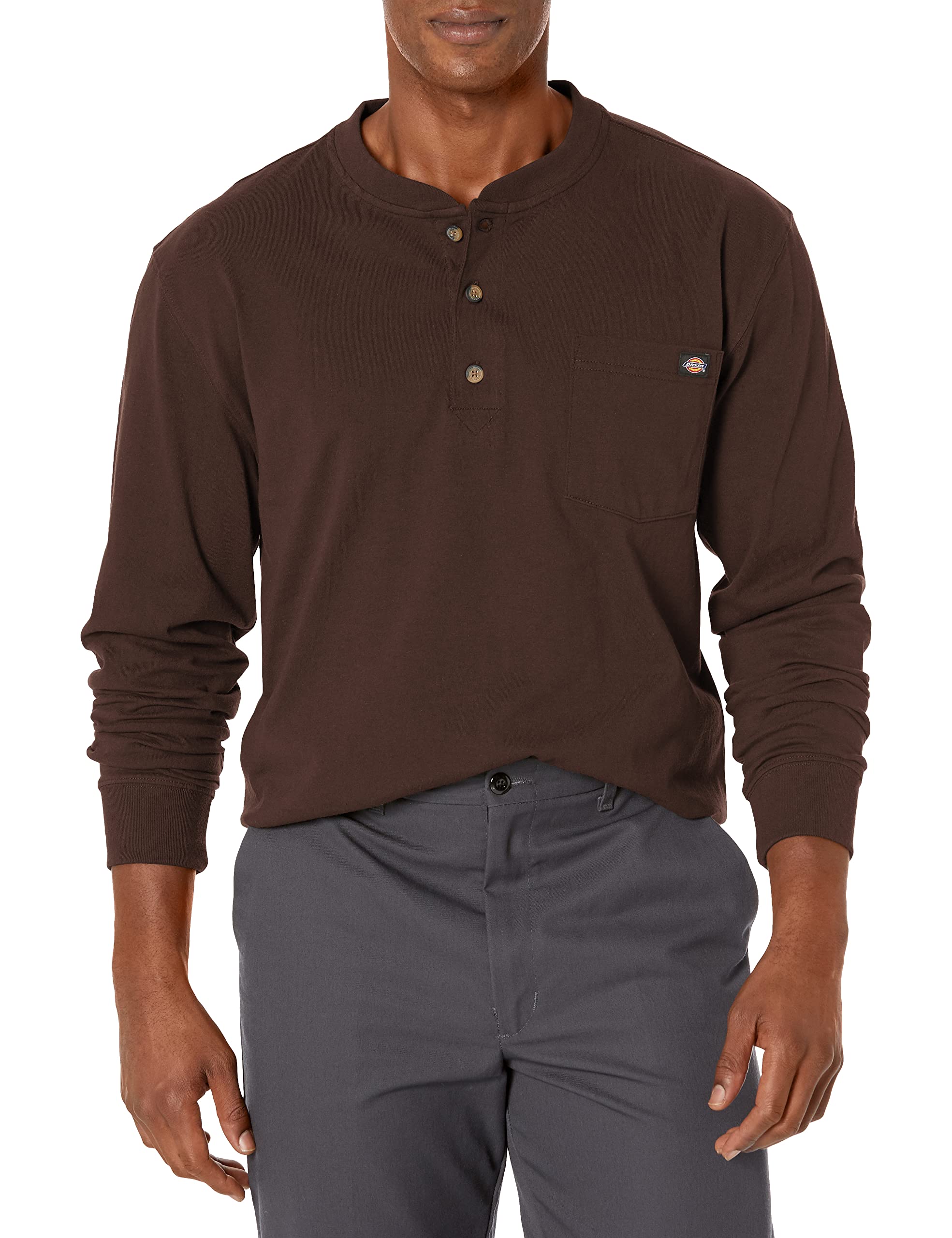 Dickies Chemises Henley Manches Longues Brown Duck Épais