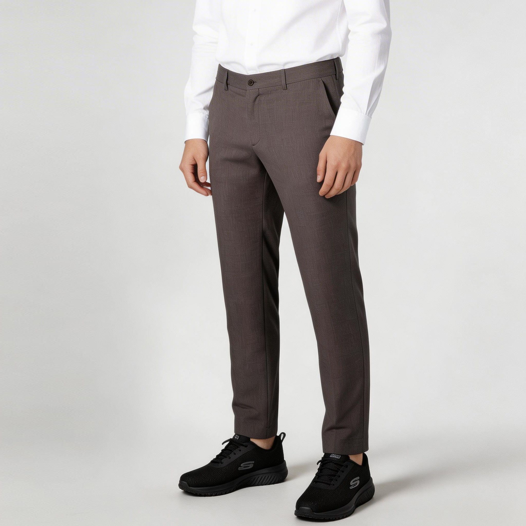 Gary's Pantalon Chino Homme Gris Twill Stretch