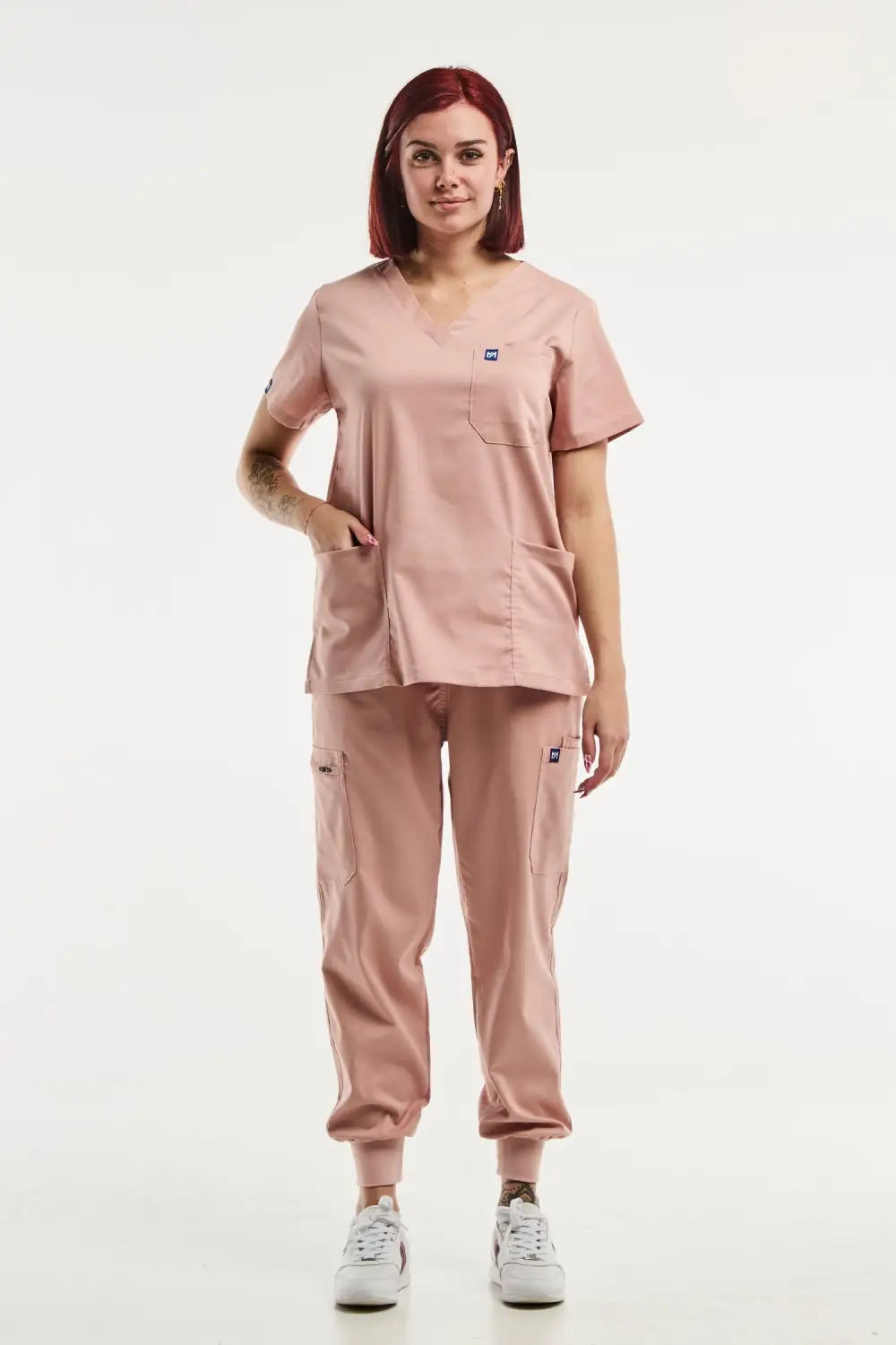 Aelin EMMA tenue médicale femme rose clair tunique + jogger