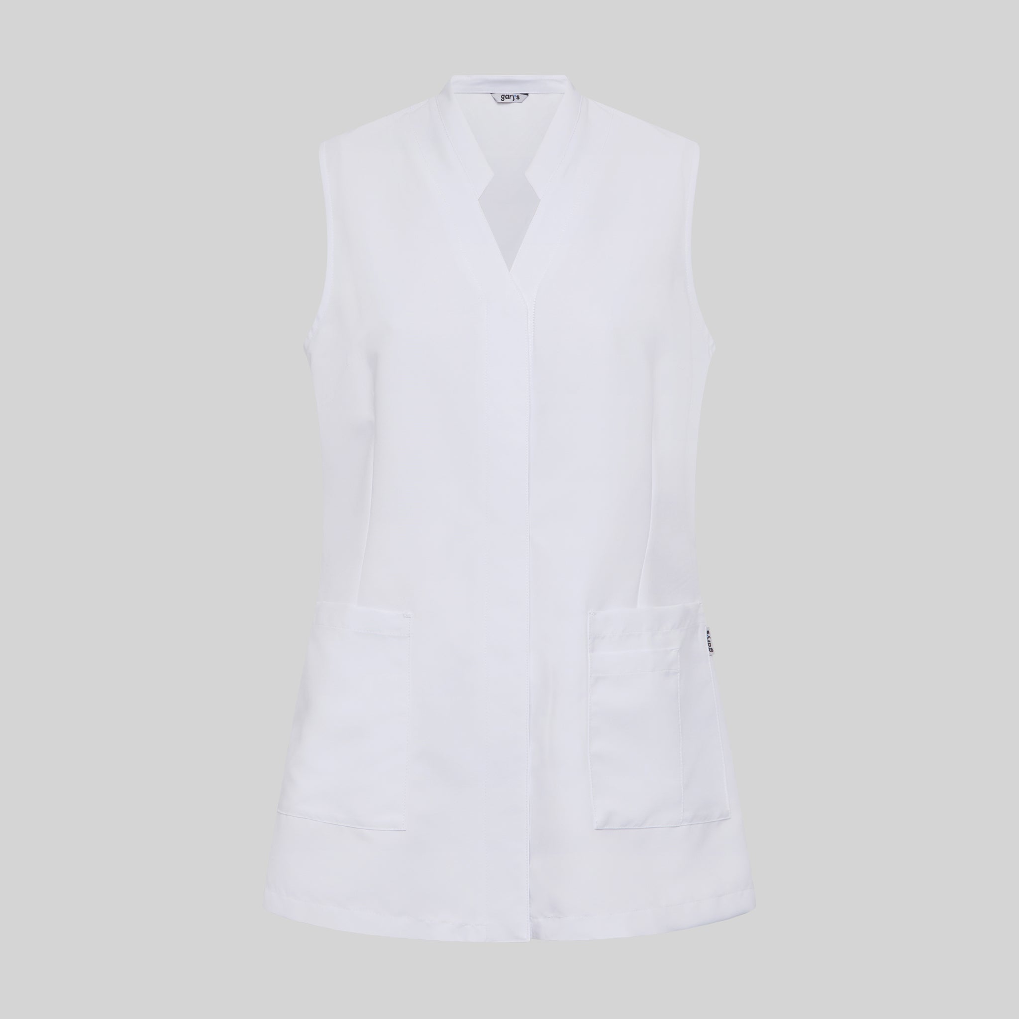 Gary's Zoe blouse médicale sans manches noir microfibre