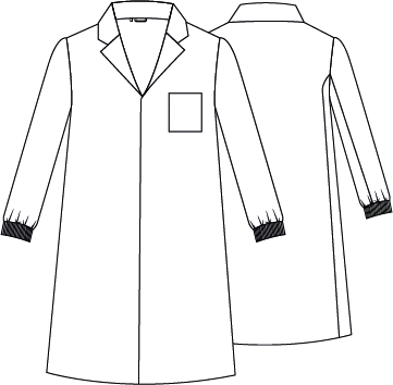 GARY'S blouse médicale blanche boutons-pression unisexe