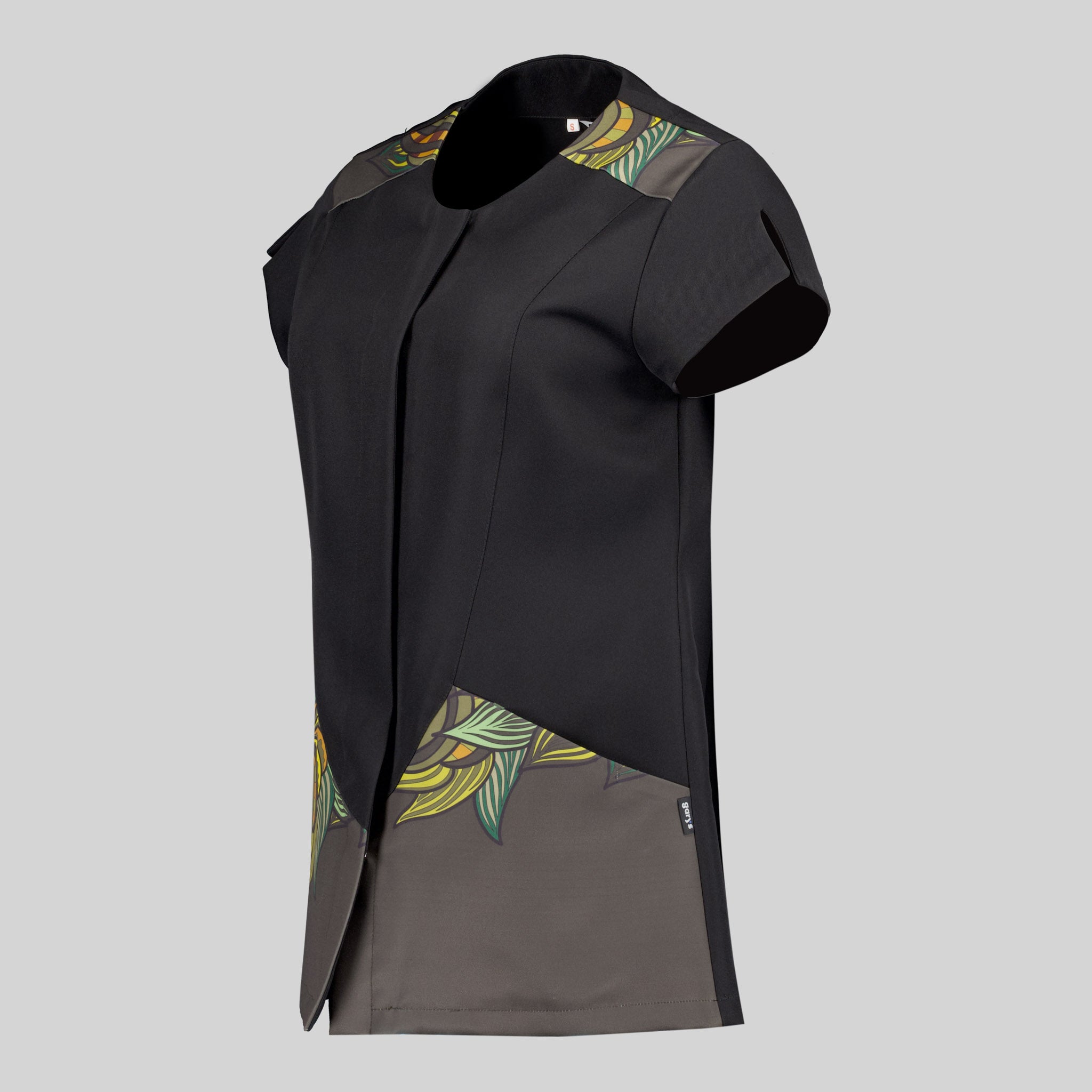 Gary's Alamo blouse esthétique noire manches courtes XS