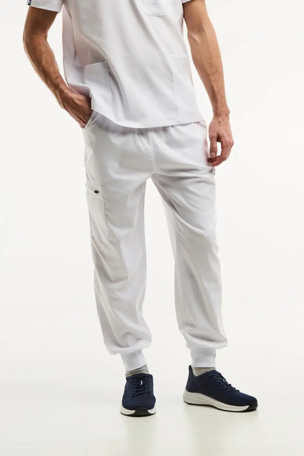 Aelin LUCA Jogger pantalon médical homme blanc
