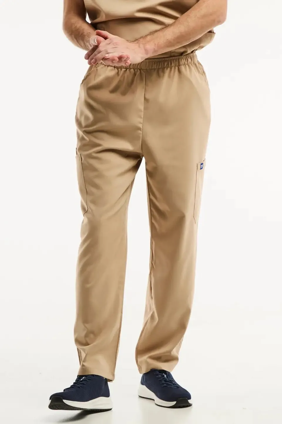 Aelin LUCA Pantalon médical homme beige clair poches