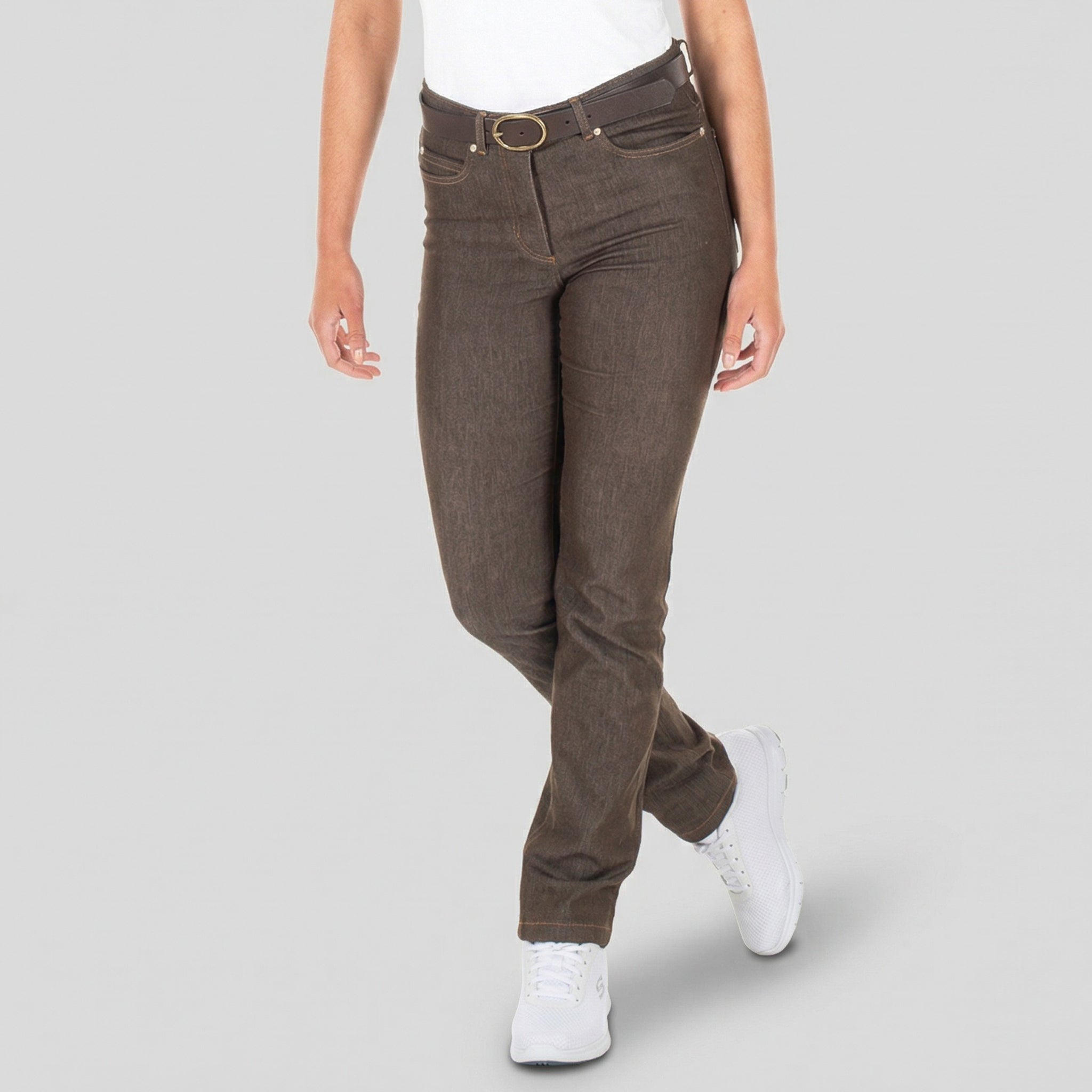 GARY'S Denim pantalon jean femme noir taille mi-haute