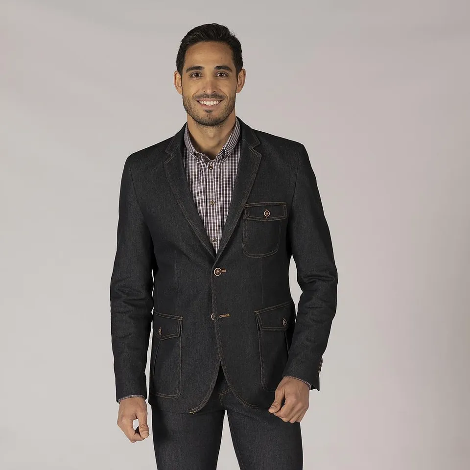 Gary's Blazer Man 2 boutons Slim Fit veste vaquero marino