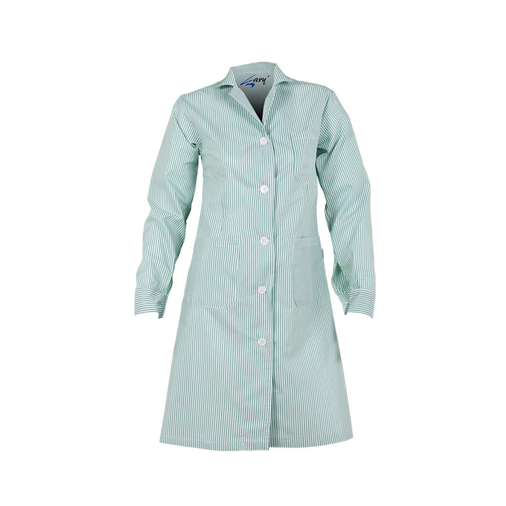 GARY'S blouse médicale femme vichy bleu manches longues S