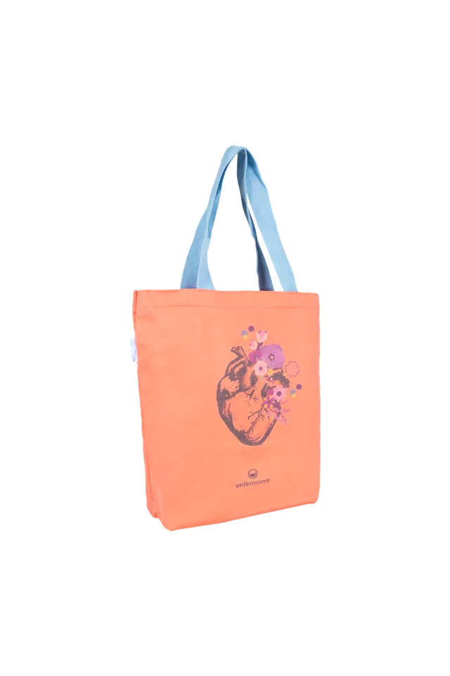 Enfermania Organes tote bag coton 37x40 Corail