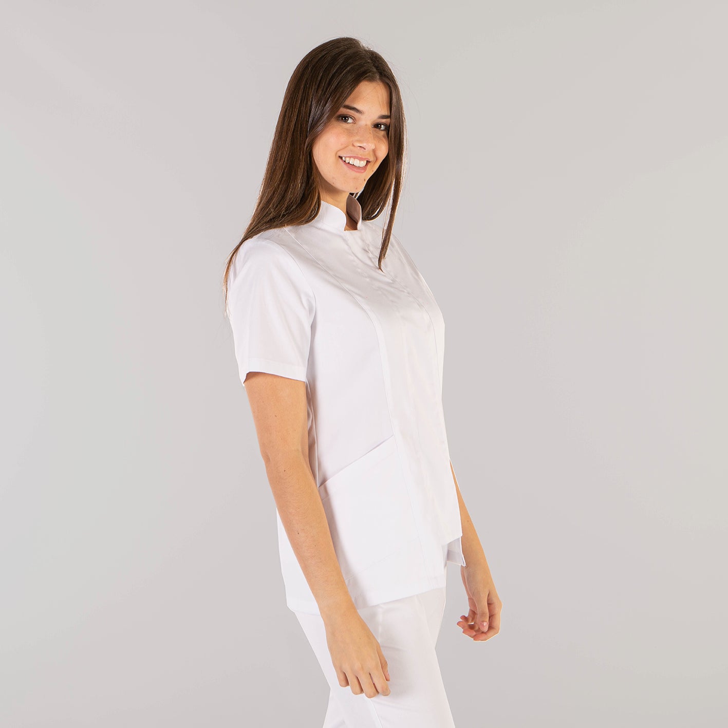 GARY'S Nagore blouse médicale femme blanc manches courtes