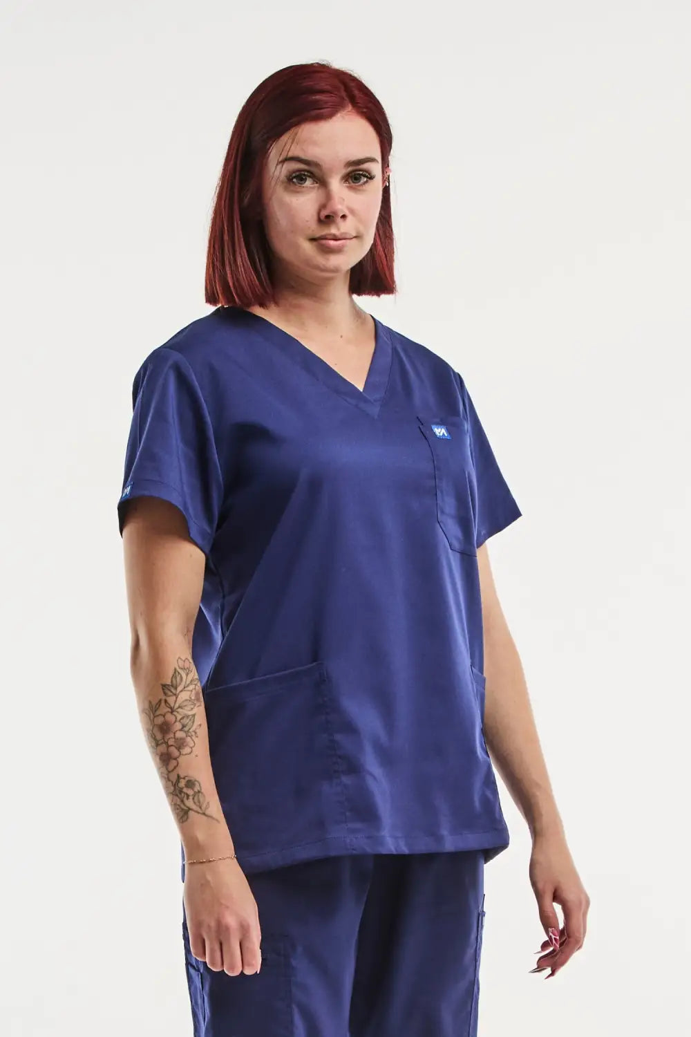 Aelin EMMA tunique médicale femme bleu marine col V