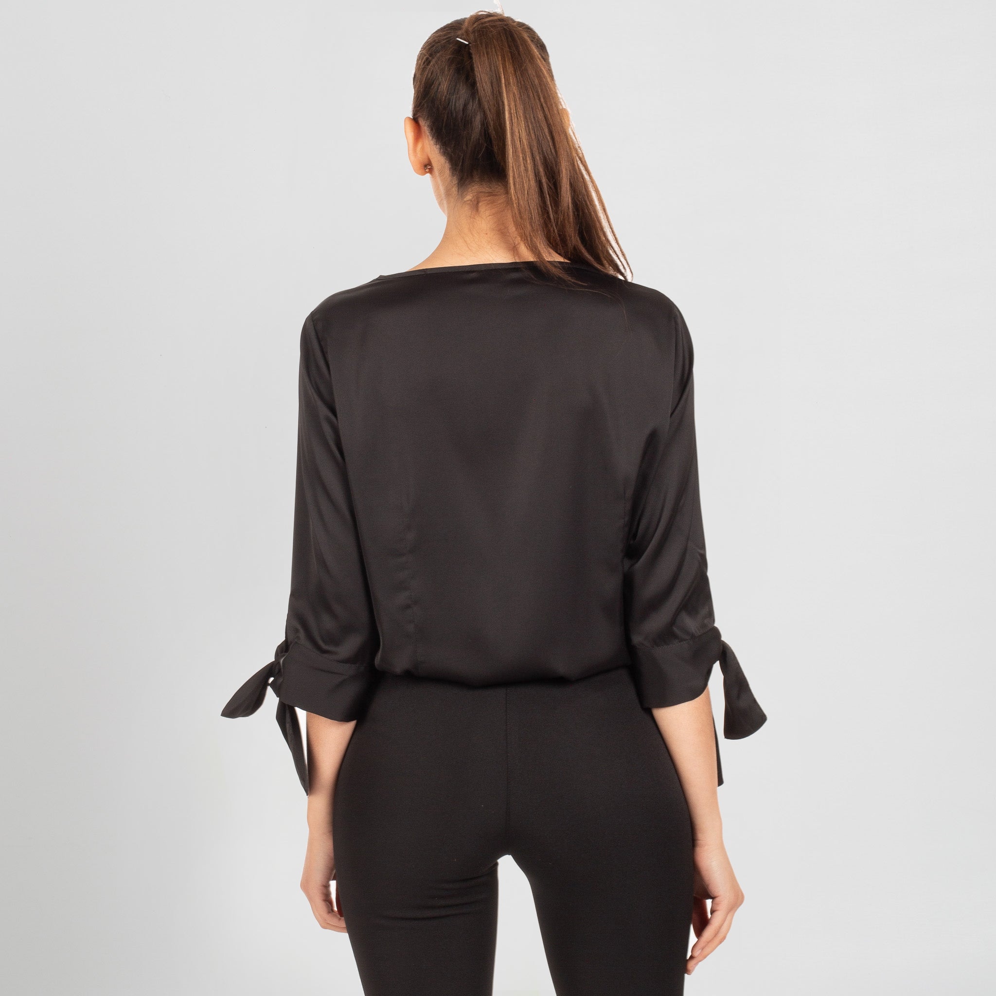 GARY'S Olivia blouse femme satin noire