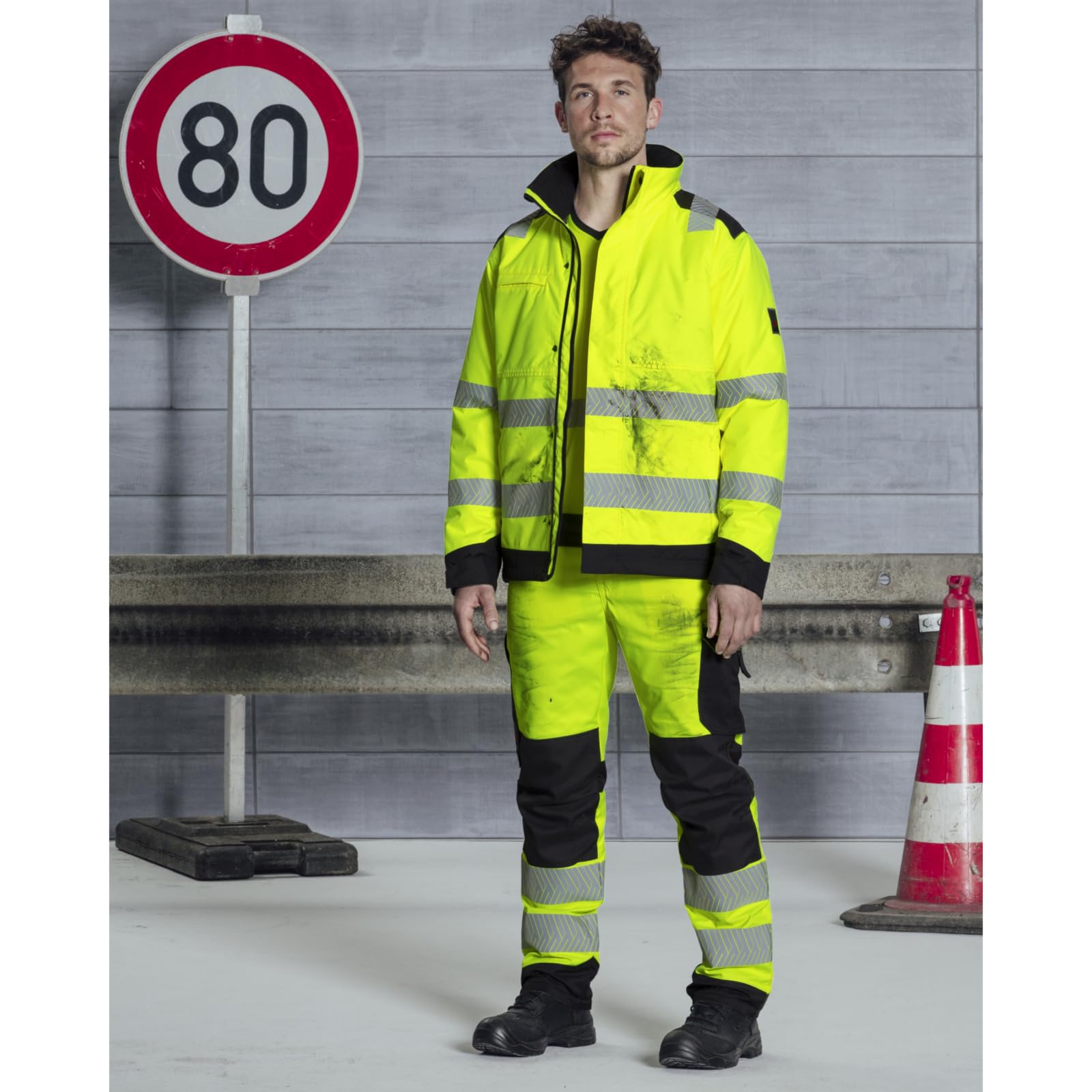 Würth MODYF Fluo Pantalon haute-visibilité 38 jaune/anthracite