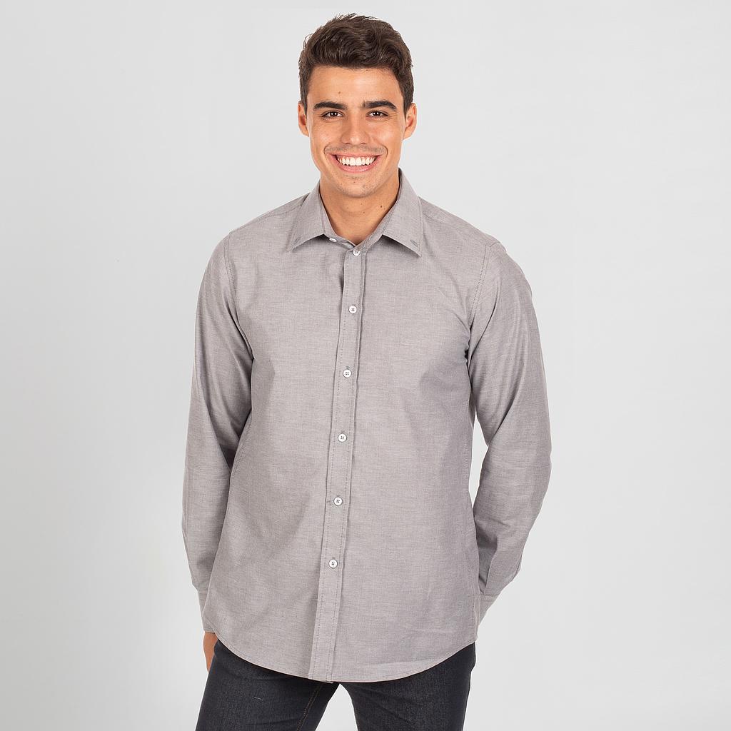 GARY'S Oxford Chemise Homme Blanche Manches Longues